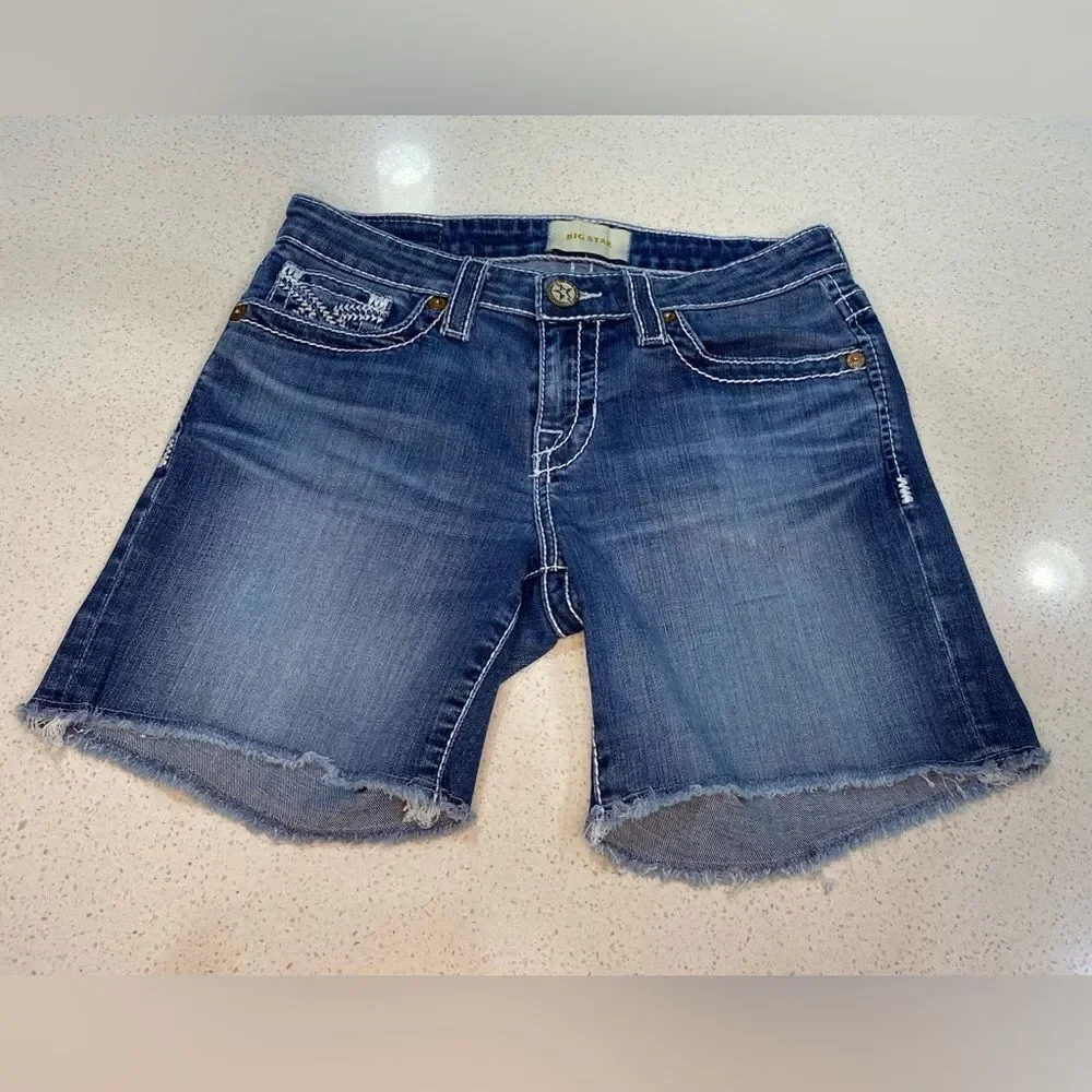 Big Star Stretch Denim Shorts Women’s Size 27 EUC - Picture 3 of 9